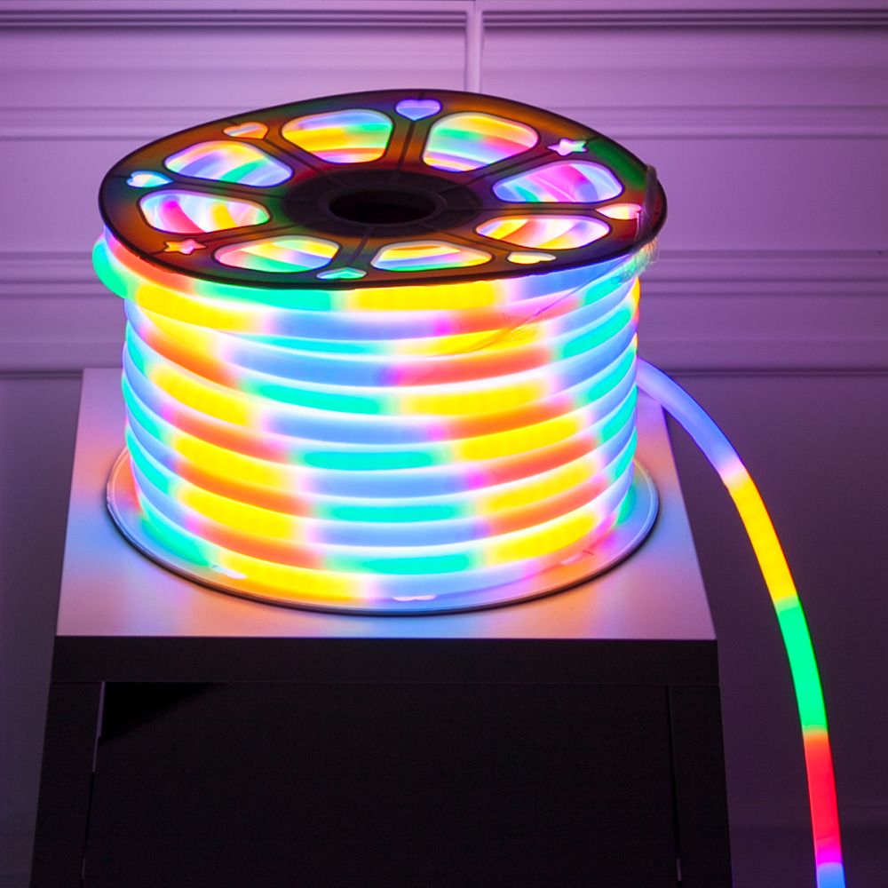 LED 네온360°전구 10m + 전원코드 포함 (칼라)